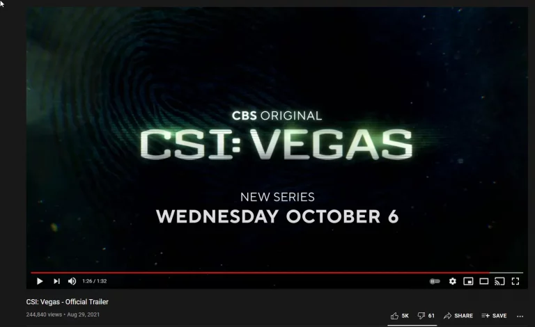 CSI: Vegas is back on October 6th